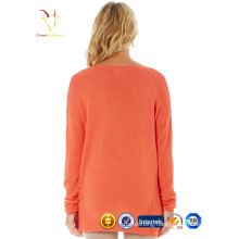 Fashion cashmere v neck oversized pullover sweater for women